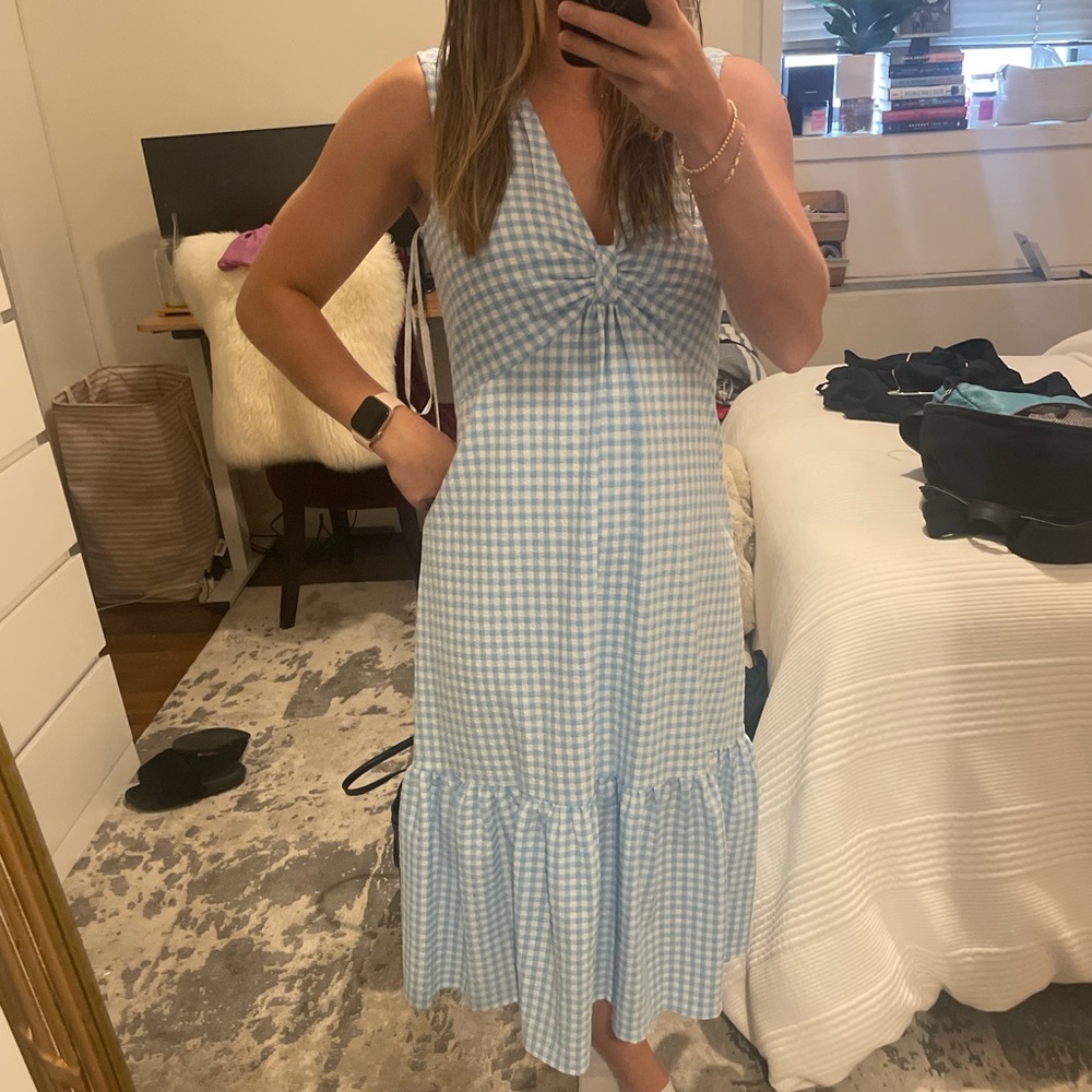 Calvin Klein Blue and White Dress